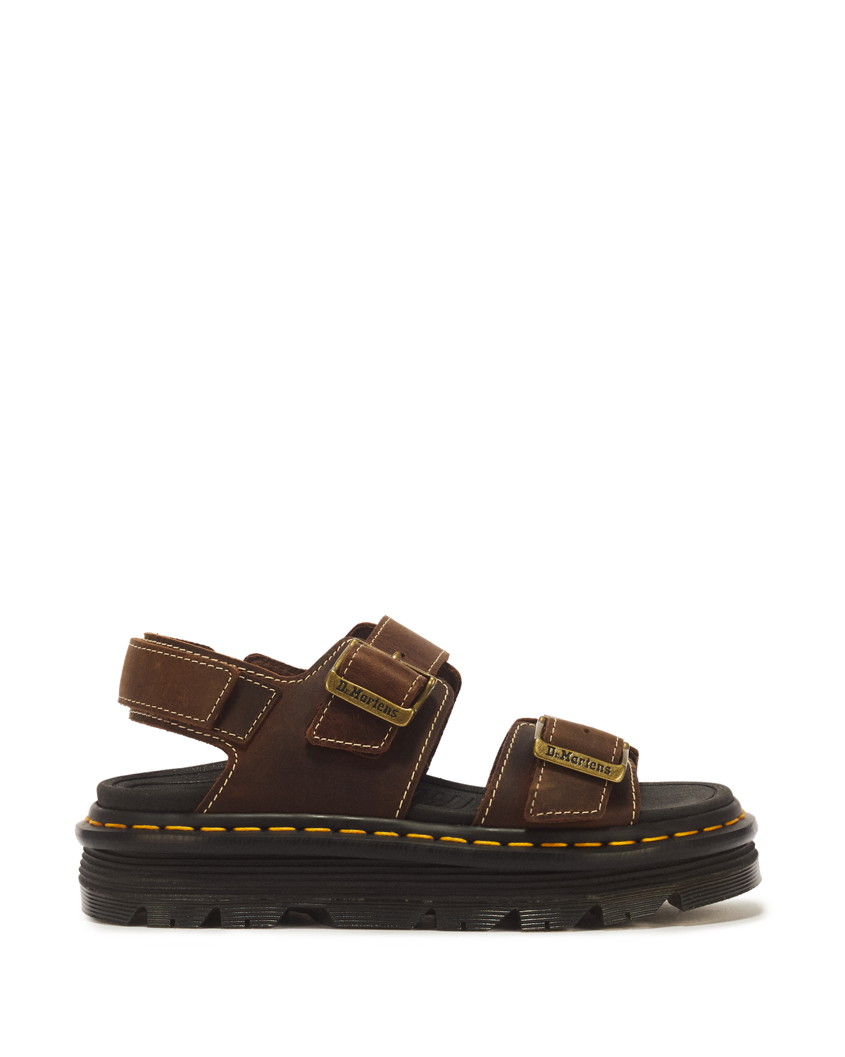 Zebzag Sandal Dark Brown Crazy Horse
