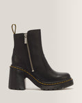Botas Spence Zip de piel Sendal en Black