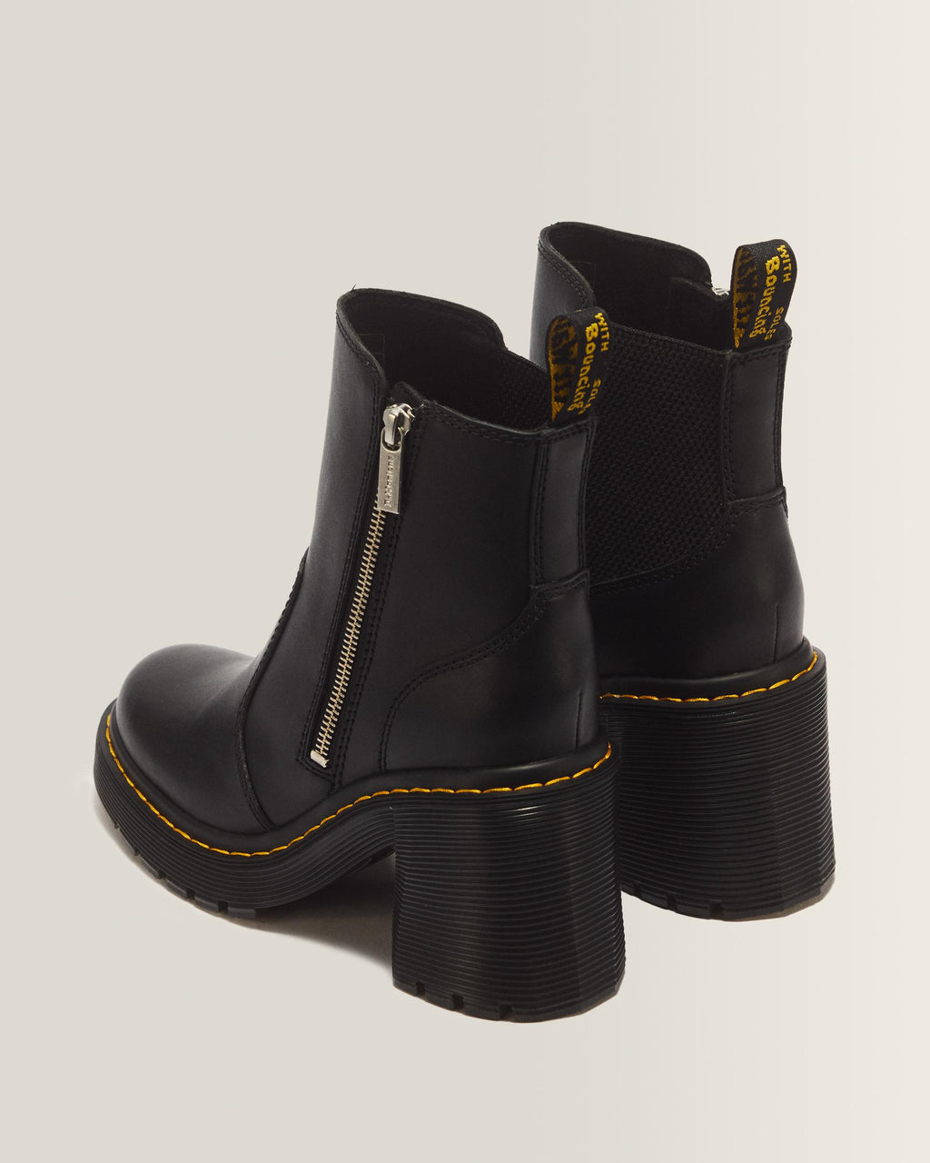 Botas Spence Zip de piel Sendal en Black