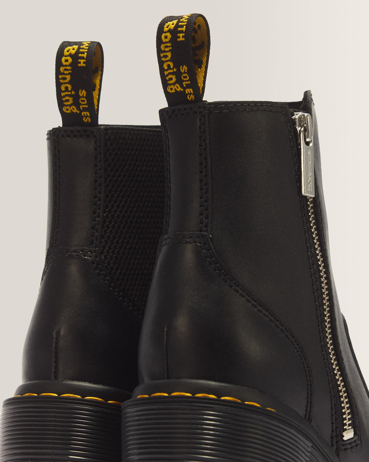 Botas Spence Zip de piel Sendal en Black