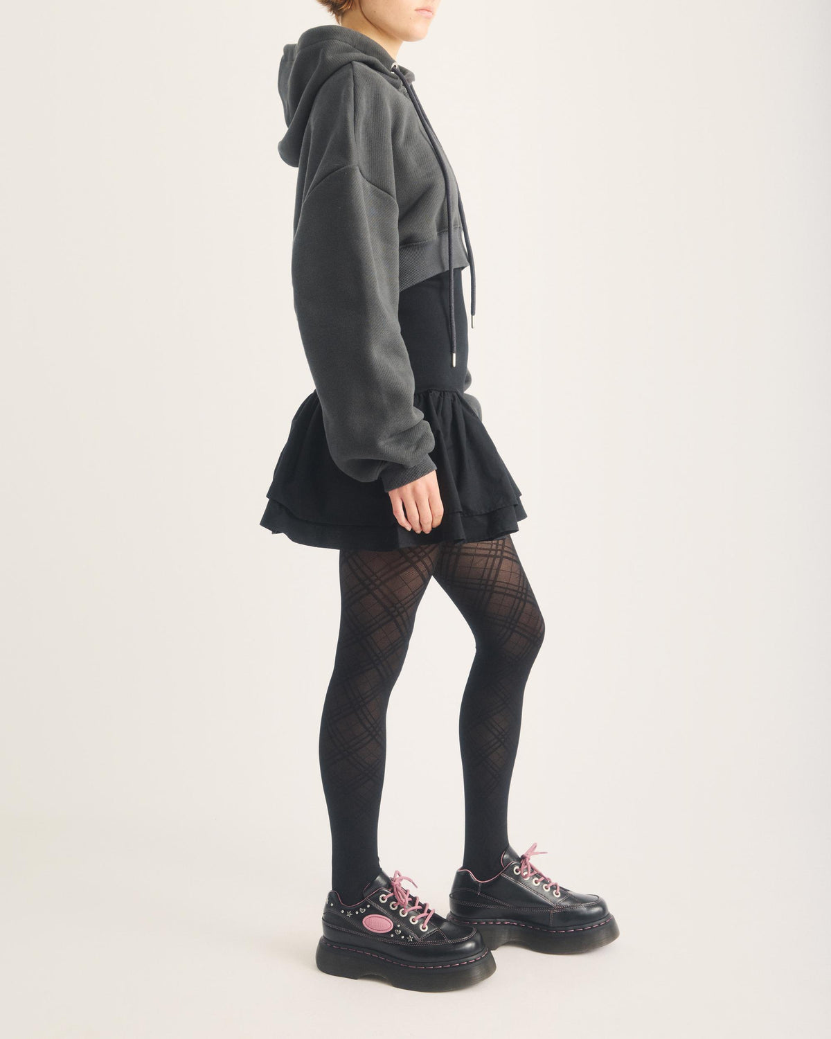 Zapatos Buzz 5 ojales de piel Milled Gloss en Black