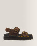 Sandalias Zebzag de piel Crazy Horse en Dark Brown