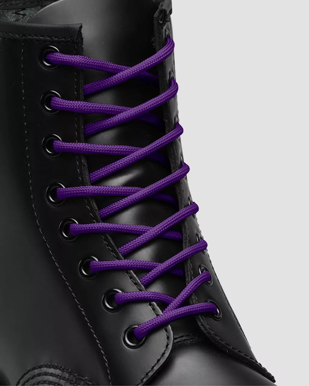 Cordones redondos violetas de 140 cm (8-10 ojales)