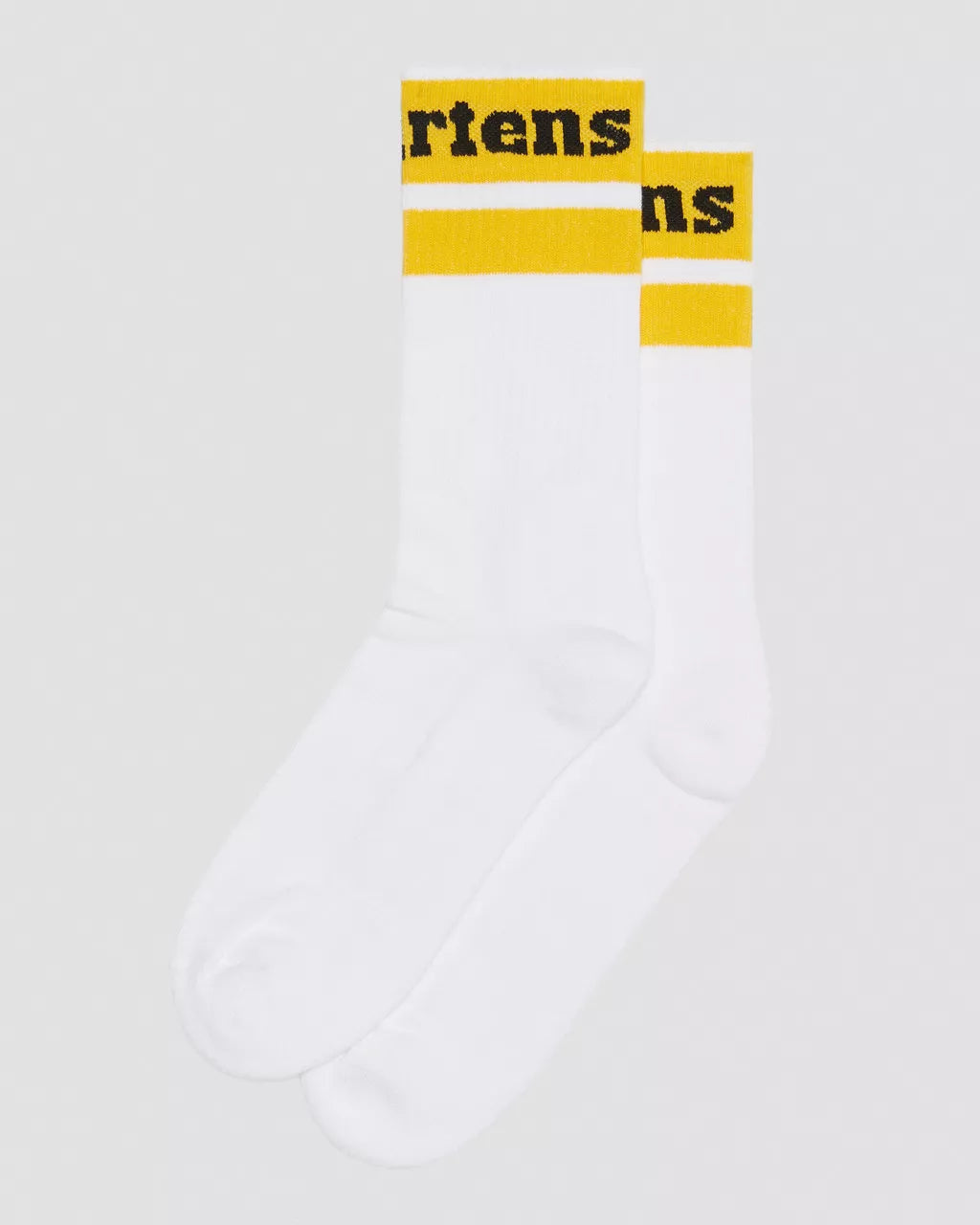 Medias Athletic blancas con logo amarillo