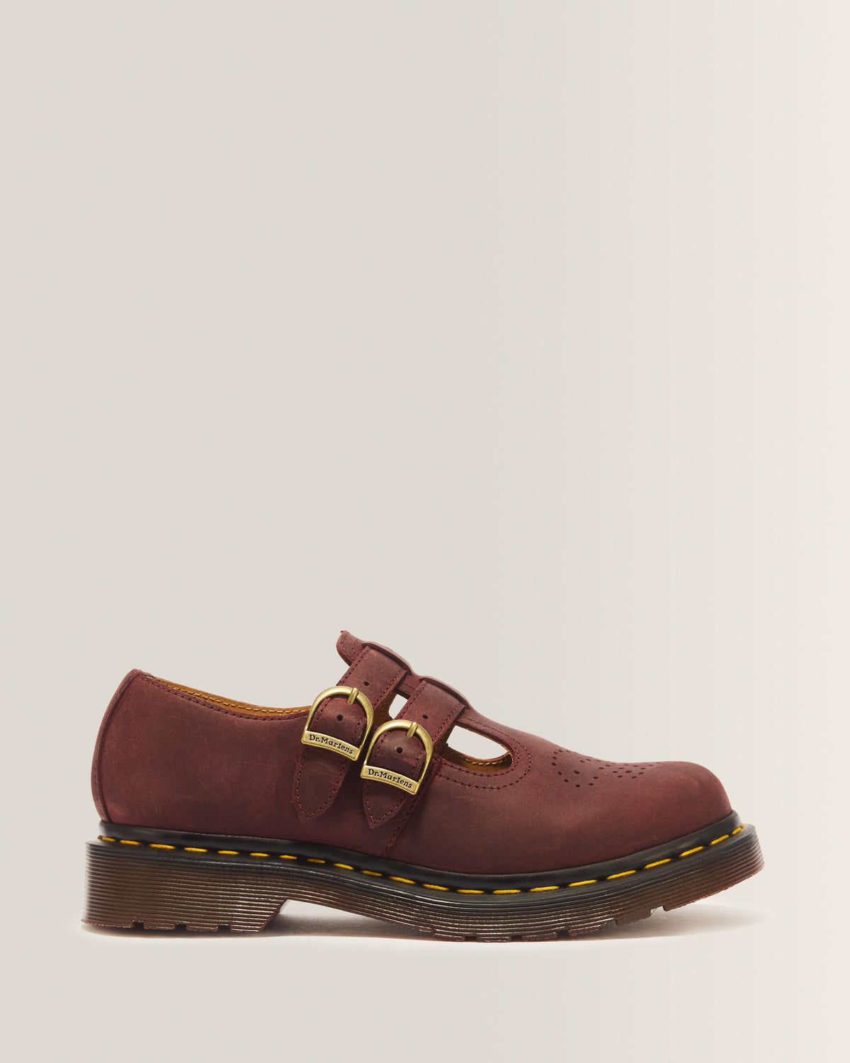 Merceditas 8065 de piel Crazy Horse en Cherry Red