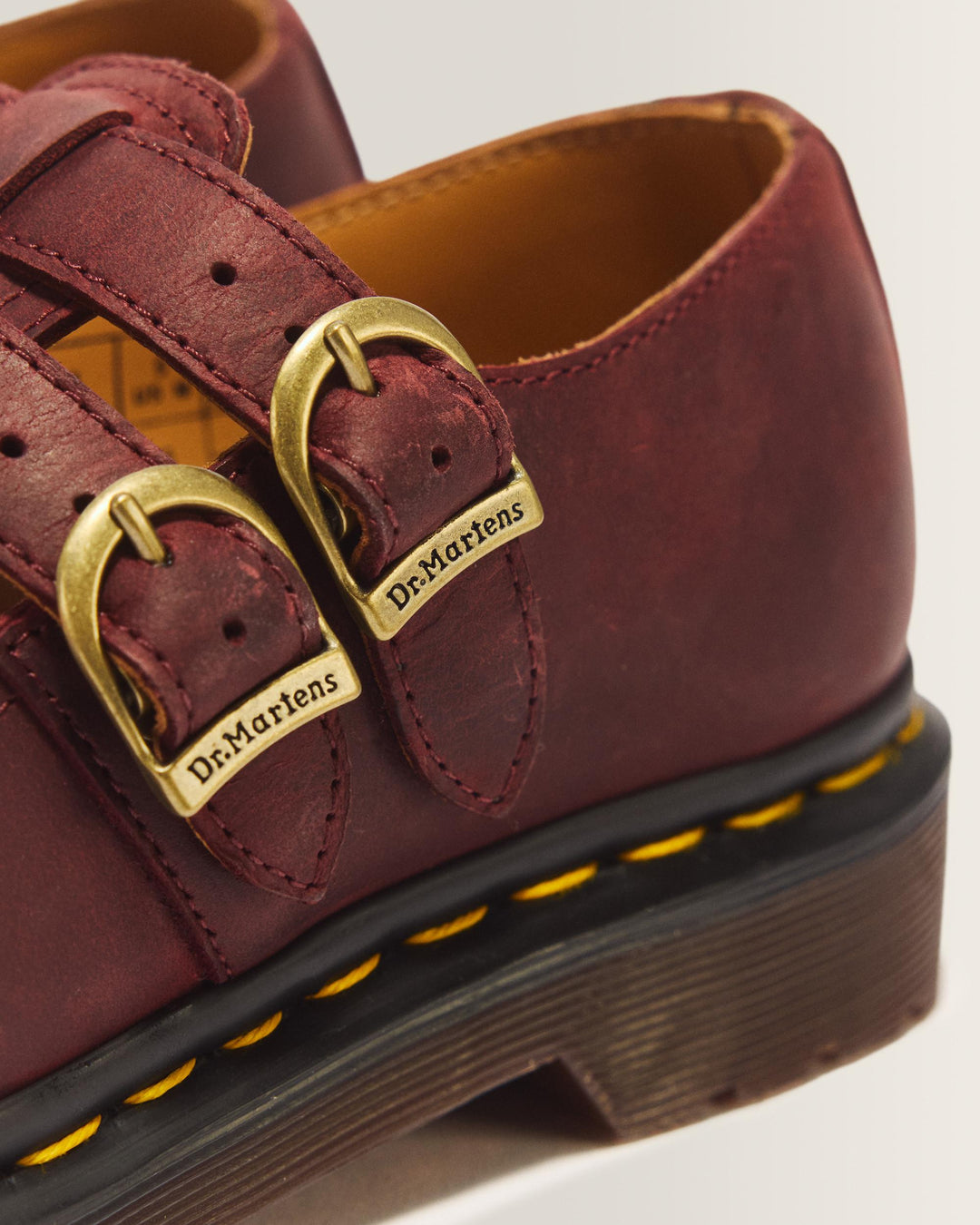 Merceditas 8065 de piel Crazy Horse en Cherry Red