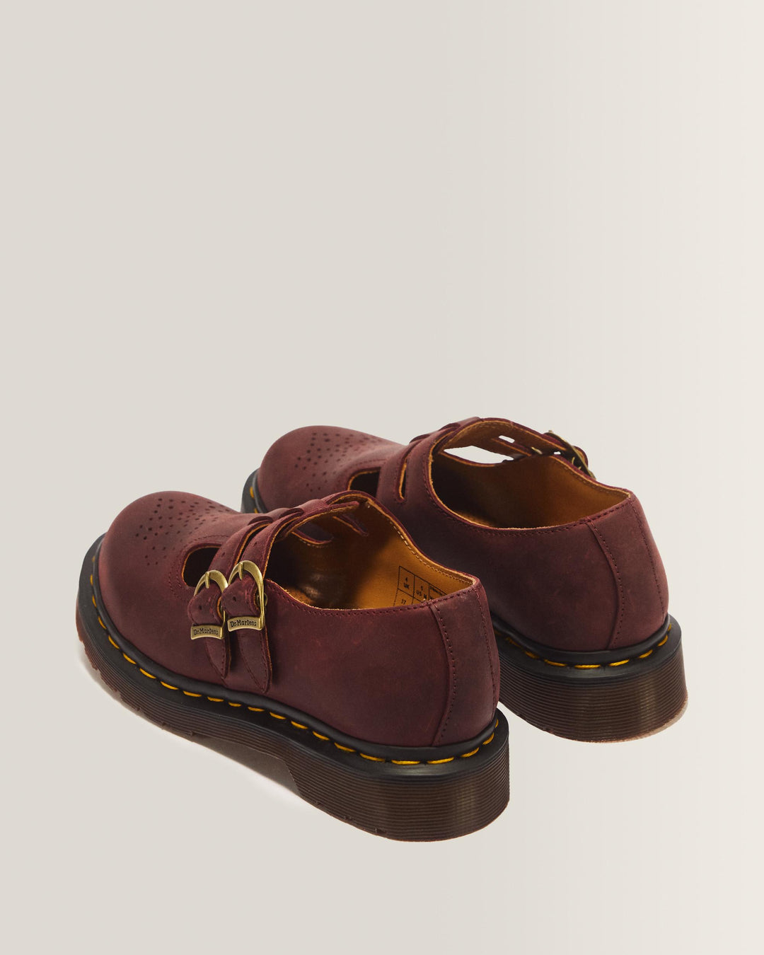 Merceditas 8065 de piel Crazy Horse en Cherry Red