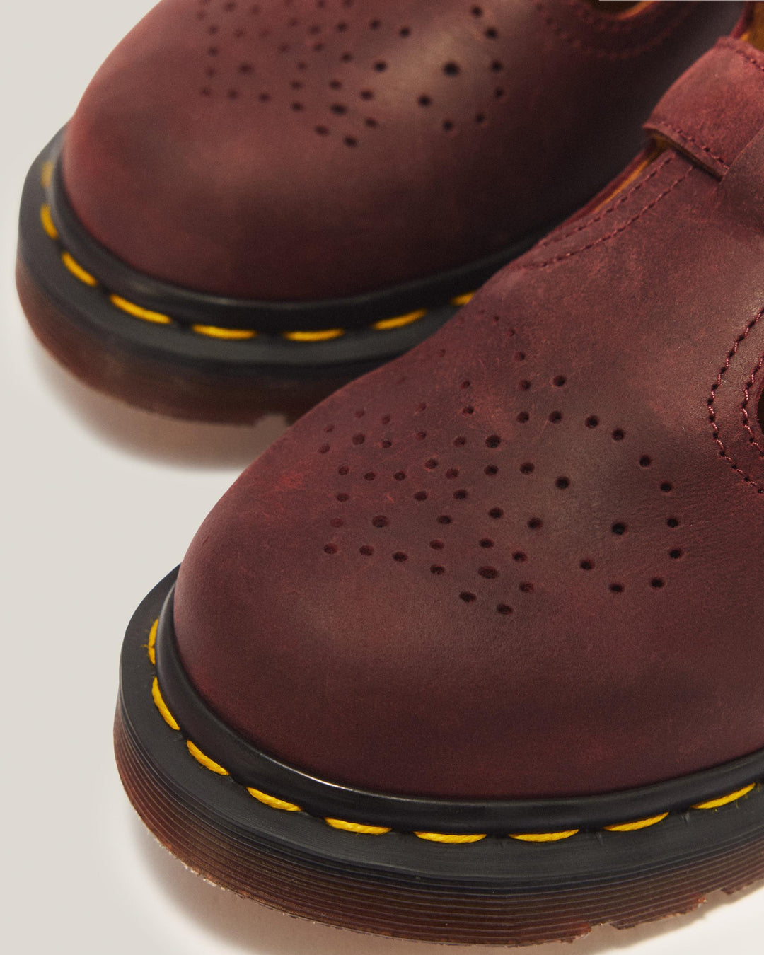 Merceditas 8065 de piel Crazy Horse en Cherry Red