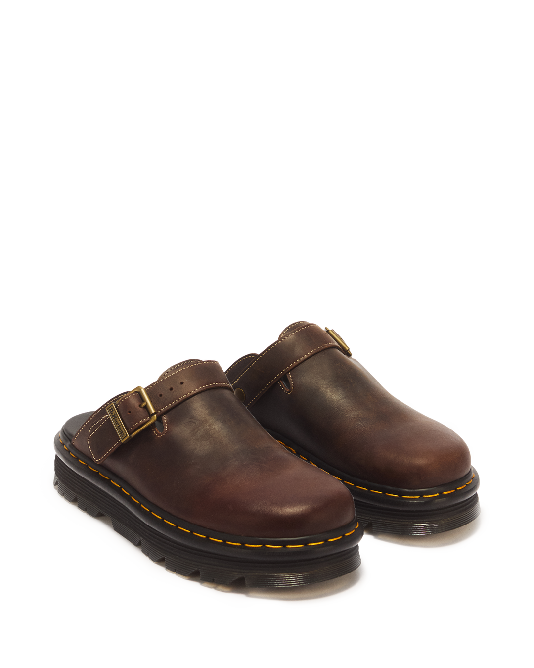 Zebzag Mule Dark Brown Crazy Horse